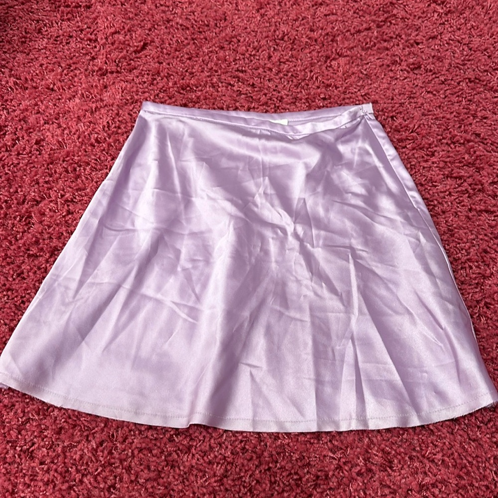 silk mini skirt